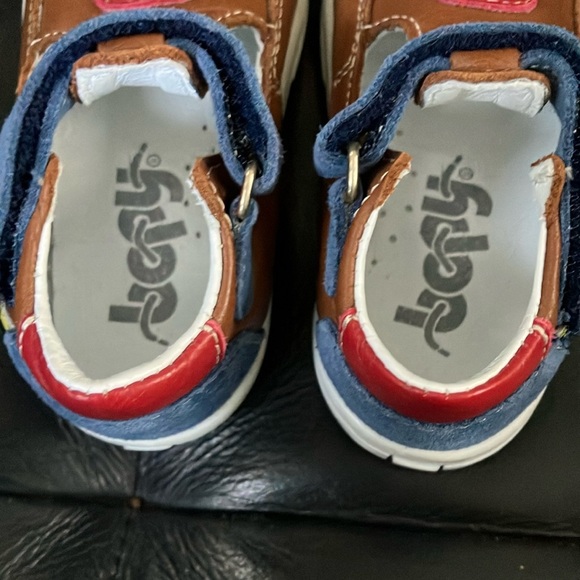 Kids eur size 19 leather Stylish Kids Shoes with firm sole Bopy brand Velcro - Picture 7 of 12